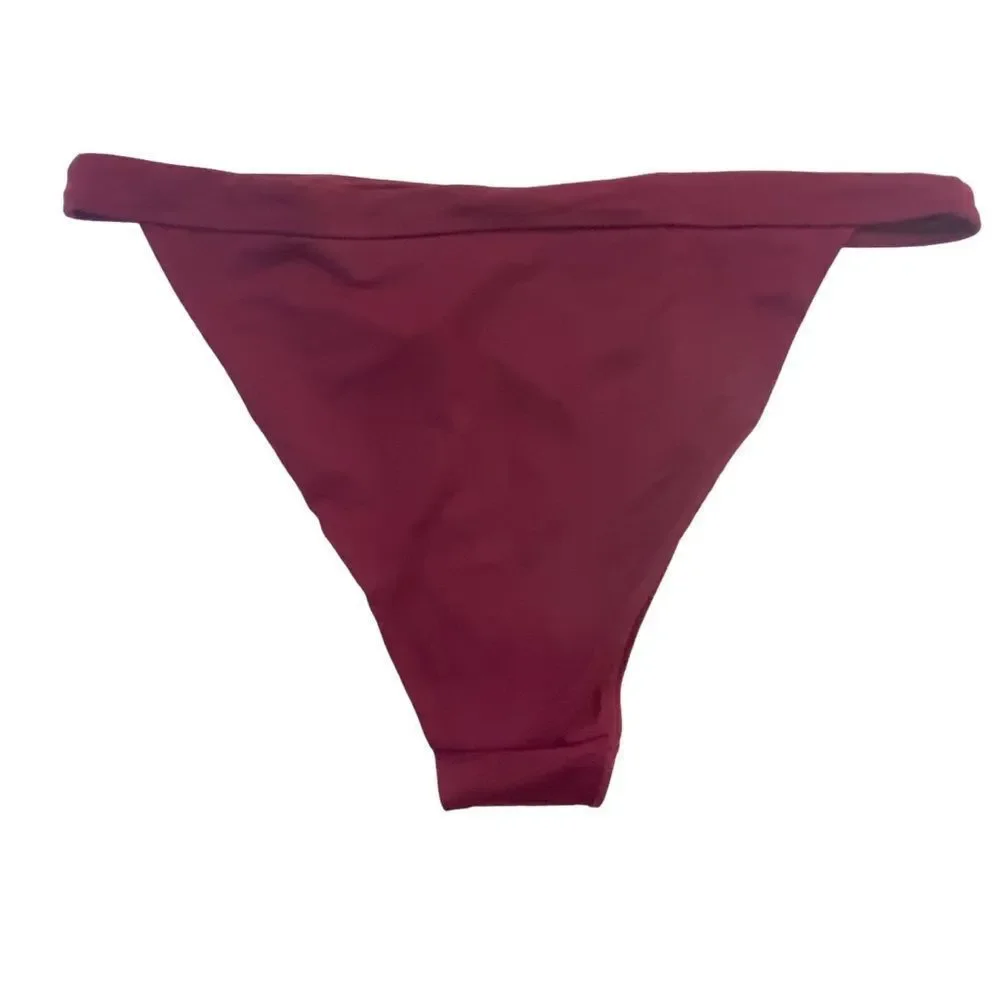 Andie Plum Purple Caicos Wide Band Cheeky Bikini Bottom Sz XL NWT